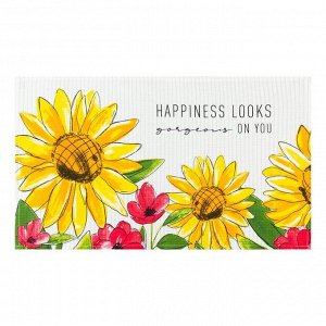 Полотенце кухонное Доляна Happiness looks 35х60 см, 100% хл, 160г/м2