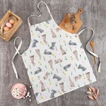 Фартук &quot;Доляна&quot; Fluffy bunnies 60х70 см, 100% хлопок, 164 г/м2