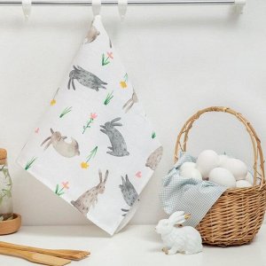 Полотенце Доляна Fluffy bunnies, 35?60 см 100% хлопок,164 г/м?