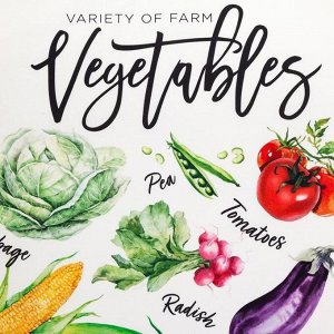 Этель Набор подарочный «Vegetables» полотенце 40х73 см, прихватка 19х19 см, магнит 11х7 см