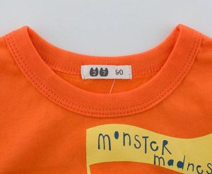 Футболка детская, принт "Внедорожник", цвет оранжевый
