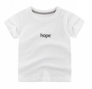 Футболка детская, надпись "hope", цвет белый