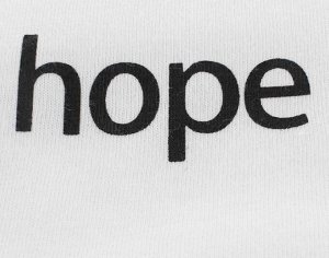 Футболка детская, надпись "hope", цвет белый