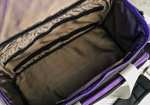 Спортивная сумка, цвет черный/фиолетовый/кремовый