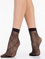 Женские фантазийные носки в сетку с рисунком ромб