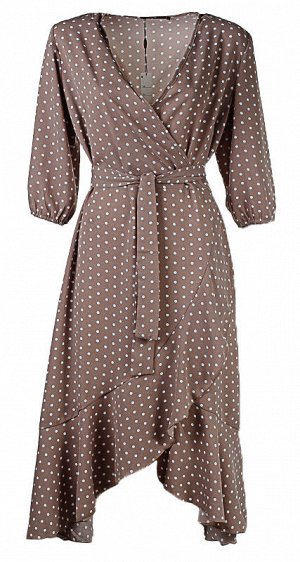 Женское платье миди с воланами 250591, размер 50, 52, 54, 56