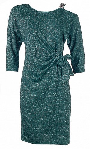 Женское платье миди с открытым плечом 250428, размер 44, 46, 48