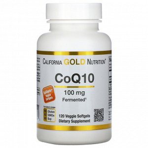 California Gold Nutrition, коэнзим Q10, 100 мг, 120 растительных капсул