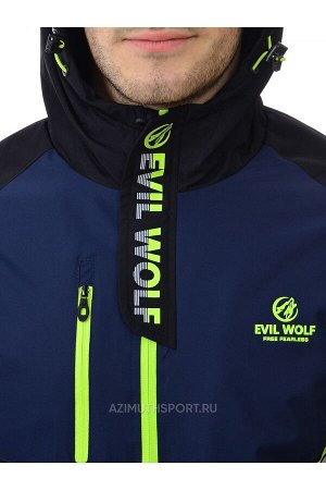 Azimuth Мужская куртка Evil Wolf 9909 (FLEECE) Темно-синий