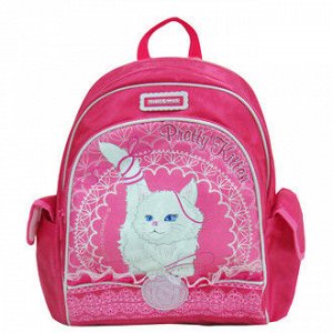 P181A рюкзак "Котик" L27W13H35 cm малиновый