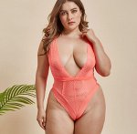Женское боди, цвет коралловый