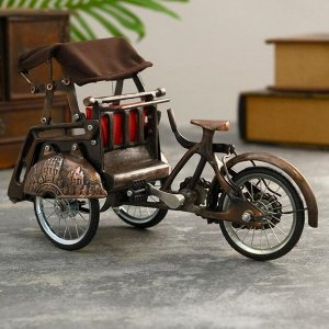 Сувенир из нержавеющей стали "Велосипед с каретой" 30х10х18 см