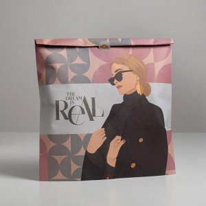 Пакет упаковочные «The dream is real», 30 x 40 x 6 см