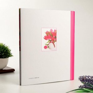 Фотоальбом магнитный 23Х28 см 10 листов "Розовые тюльпаны"
