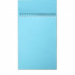 Блокнот-скетчбук А5, 50 листов на гребне, картонная обложка, жёсткая подложка, тонированный блок голубой 80 г/м2