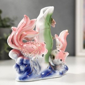 Сувенир керамика "Две рыбки у водоросли" 17х15 см