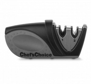 "Chef`s Choise" Точилка для ножей механическая, двухуровневая, цв.черно-серый CC476