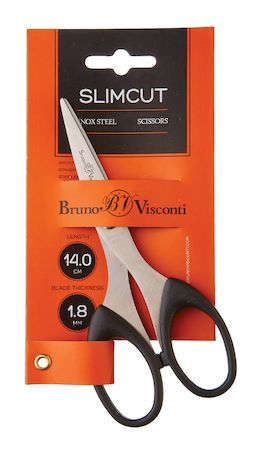 Ножницы 140 мм "SLIMCUT" особо прочные ручки 60-0017 Bruno Visconti