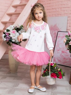 Luxury Baby Платье с принтом &quot;Пионы с бабочками&quot;