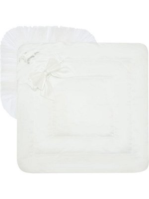 Зимний конверт-одеяло на выписку "Бабочка" белый с фатином