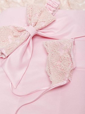 Luxury Baby Зимний Конверт-одеяло на выписку &quot;Неаполь&quot; (розовый с розовым кружевом)