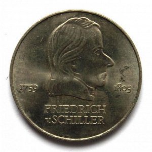 ГДР 20 марок 1972 ФРИДРИХ ФОН ШИЛЛЕР