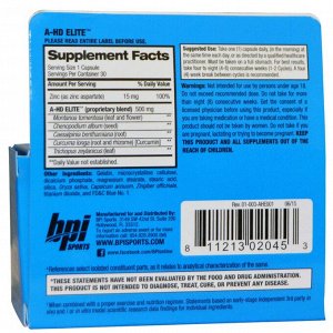 BPI Sports, A-HD Elite, 30 Capsules