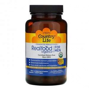 Country Life, Realfood Organics, ежедневное питание для мужчин, 120 таблеток