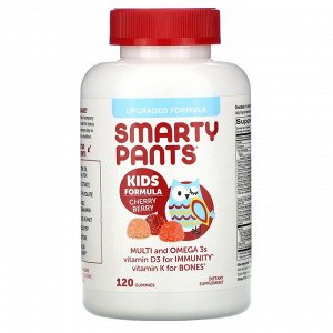 SmartyPants, формула для детей, мультивитамины и омега-3, вишня, 120 жевательных таблеток