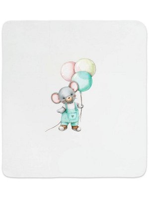 Трикотажная пеленка "Мышонок с шариками"