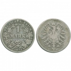 Германия 1 Марка 1875 E год Серебро VF КМ# 7
