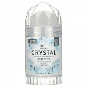Crystal Body Deodorant, Минеральный дезодорант-карандаш, без запаха, 120 г