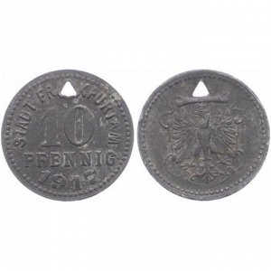 Германия 10 Пфеннигов 1917 год XF- KM# f136.1A Франкфурт Майн Нотгельд