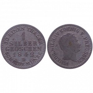 Германия Пруссия 1 грош 1842 A год KM# 435 Серебро