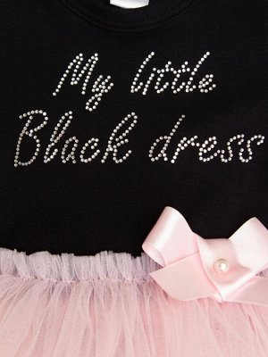 Боди "My little black dress" с розовой юбочкой