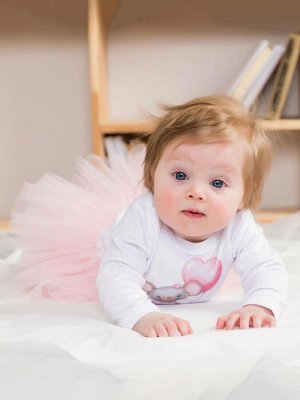 Luxury Baby Боди на кнопках &quot;Мышка с сердечком&quot; с юбочкой