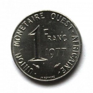 ЗАПАДНО-АФРИКАНСКИЕ ГОСУДАРСТВА (BCEAO) 1 франк 1977 UNC!!
