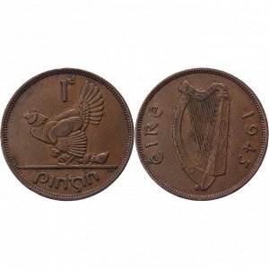 Ирландия 1 Пенни 1943 год XF KM# 11 (КОЮ) (#ФР-00121909)