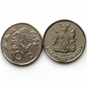 НАМИБИЯ 10 центов 2009 UNC!! ВЕРБЛЮЖЬЕ ДЕРЕВО