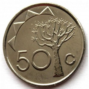 НАМИБИЯ 50 центов 2010 UNC!! КОЛЧАННОЕ ДЕРЕВО