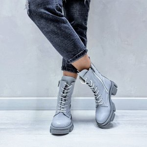 Bona Mente Deluxe Ботинки  SPRING серый (рептилия)