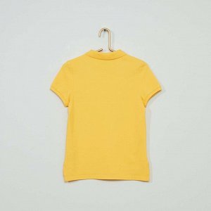 Рубашка-поло с вышивкой Eco-conception - желтый кремовый