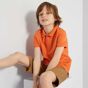 Рубашка-поло с вышивкой Eco-conception - оранжевый