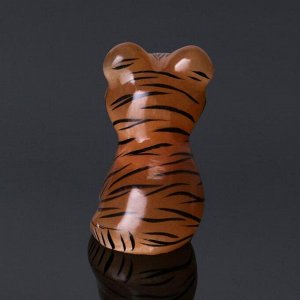 Сувенир "Тигр" сидячий малый 5х4 см, селенит