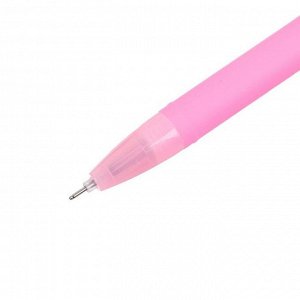Ручка гелевая-прикол Фламинго малиновый, стержень синий, в пакете