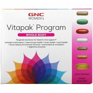 GNC, Vitapak, женская программа, для всего тела, 30 упаковок