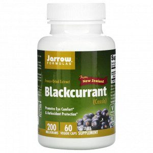 Jarrow Formulas, черная смородина, 200 мг, 60 вегетарианских капсул