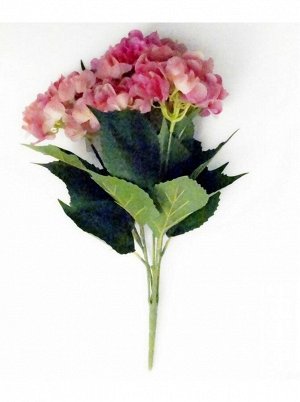 Цветок Гортензия букет 5 цветков 57 см гелевый цвет ярко-розовый HS-35-5