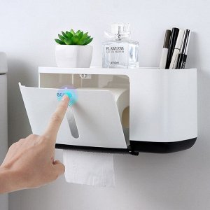 Универсальный держатель для туалетной бумаги и салфеток, серый/белый