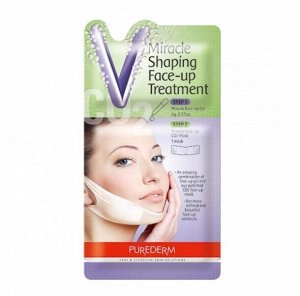Purederm Miracle Shaping Face-up Treatment Корректирующая лифтинг-маска (5гр+1м)